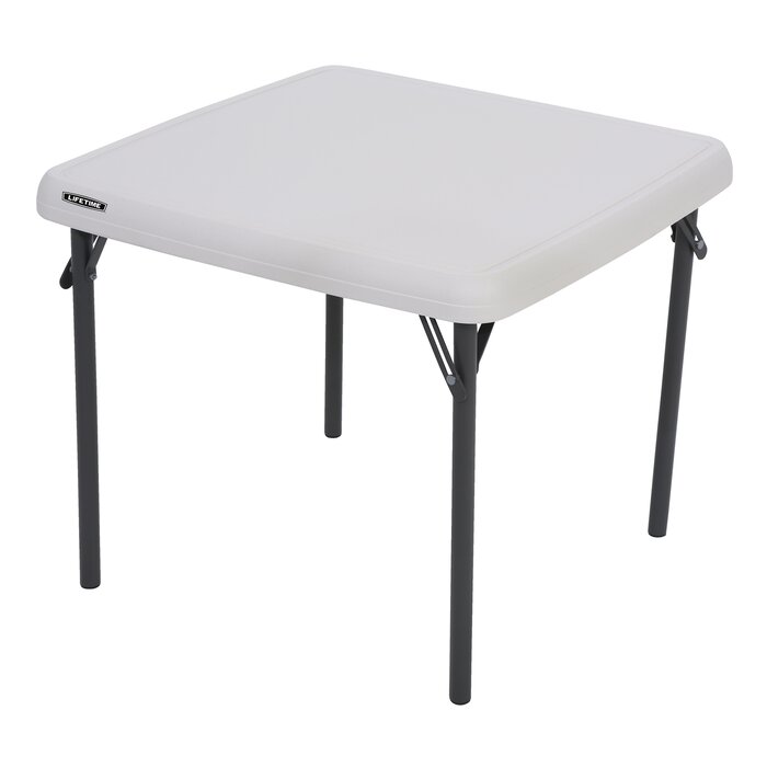 Lifetime 24 Plastic Square Portable Folding Table Reviews Wayfair Ca   24%2522 Plastic Square Portable Folding Table 